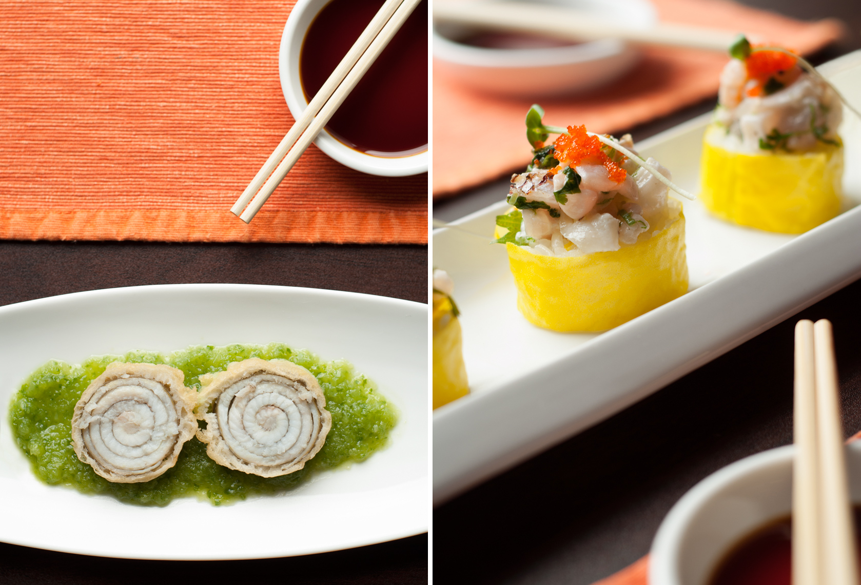 sushi dishes at miyake